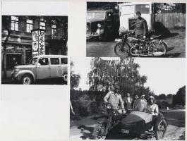 cca 1950-1960 Régi járművek, korabeli negatívokról készült 6 db modern nagyítás, 10x10 cm, 10x15 cm ...