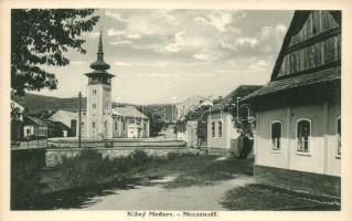 Mecenzéf, Nizny Medzev; tér, templom / square, church