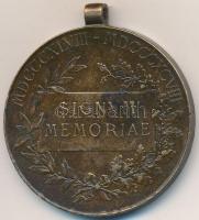 1898. "Jubileumi Emlékérem Fegyveres Erő Számára" Br kitüntetés mellszalag nélkül T:2-
Hun...