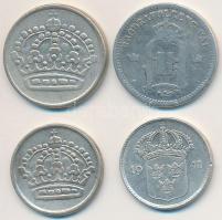 Svédország 1885. 25ö Ag + 1941G 10ö Ag + 1953TS 10ö Ag + 1956TS 25ö Ag T:2,2-
Sweden 1885. 25 Ore A...