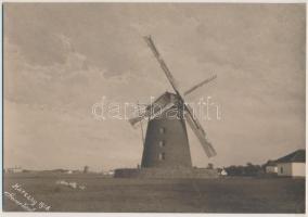 1918 Karcagi szélmalmok, Steiner József felvétele, kartonra ragasztva, 16x23 cm