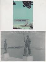 cca 1940 Balatonfüredi fényképek, későbbi nagyítások, 3 db, 13x9 cm és 13x18 cm