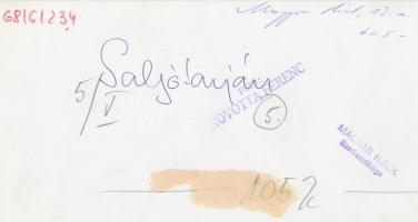 cca 1970 ifj. Novotta Ferenc: Salgótarján. Magyar Hírek Szerkesztősége. Verzón feliratozva, jelzett,...