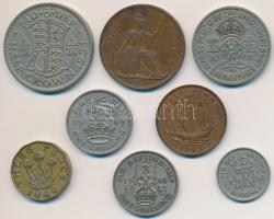Nagy-Britannia 1937-1951. 1P-1/2C (8xklf) fémpénz T:2,2-
Great Britain 1937-1951. 1 Penny - 1/2 Cro...