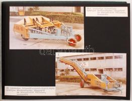 1970 Mezőgépfejlesztő Intézet MEFI főbb konstrukciói, 44 db feliratozott fénykép mezőgazdasági gépek...
