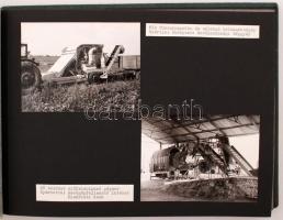 1970 Mezőgépfejlesztő Intézet MEFI főbb konstrukciói, 44 db feliratozott fénykép mezőgazdasági gépek...