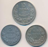 Bulgária 1930-1941. 5L Fe + 10 Leva Cu-Ni + 50L Cu-Ni T:2- Bulgaria 1930-1941. 5 Leva Fe + 10 Leva Cu-Ni + 50 Leva Cu-Ni C:VF