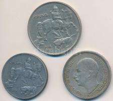 Bulgária 1930-1941. 5L Fe + 10 Leva Cu-Ni + 50L Cu-Ni T:2-
Bulgaria 1930-1941. 5 Leva Fe + 10 Leva ...