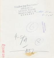 cca 1970 Vámos László: Hotel Intercontinental építése előtérben a 2-es villamossal, Magyar Hírek Sze...