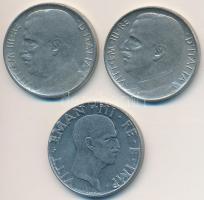 Olaszország 1920-1941. 50c Ni, Acél (3x) T:2,2- Italy 1920-1941. 50 Centesimi Ni, Steel (3x) C:XF,VF