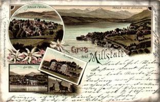 Millstatt / town, lakeview, litho