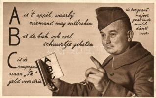 The alphabet of a Dutch soldier, humour