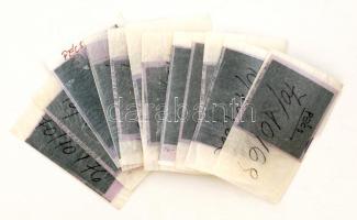 1970 Pécs, 13 db szabadon felhasználható jogdíjmentes professzionális fekete-fehér negatív, városképek, épületfotók, 6x6 cm és 6x7 cm