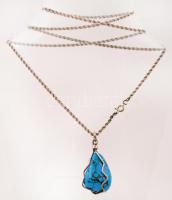 Bizsu lánc szintetikus kővel díszdobozban, 70cm