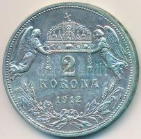 1912KB 2K Ag "Ferenc József" T:2 kis patina