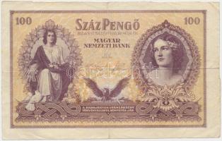 1943. 100P "Szálasi-kiadás" sor- és sorozatszám nélkül T:III,III-