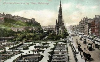 Edinburgh, Princes Street looking West, Valentines Series