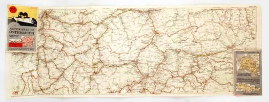 cca 1960-70 Osztrák autóstérkép, 40x111cm