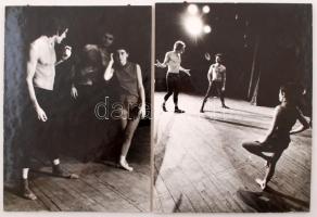 Demjén Gábor: Balett próbán II., IV., 2 db kasírozott és feliratozott fénykép, 23x16 cm