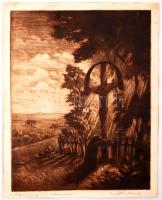 Paulovits Pál (1892-1975): Legyen meg a te akaratod, rézkarc, papír,jelzett,  31,5×24,5 cm