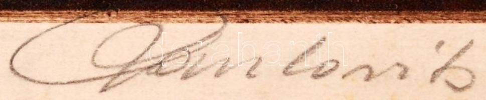 Paulovits Pál (1892-1975): Legyen meg a te akaratod, rézkarc, papír,jelzett,  31,5×24,5 cm