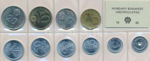 1985. 2f-20Ft 10db klf érmés forgalmi sor fóliatokban T:1