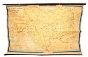 Osztrák- Magyar Monarchia térkép kifeszítve lécekkel, 140x200cm