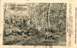 Válecná pohlednice c. 14. / WWI K.u.K. military, Cossacks, artist signed (EK)