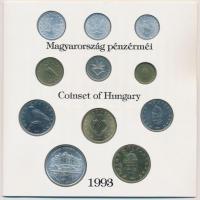 1993. 10f-200Ft 11x különféle db, szettben, benne 200Ft Ag "MNB" T:BU