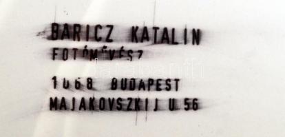 cca 1985 Baricz Katalin: P.A. portréja, pecséttel jelzett vintage fotóművészeti alkotás, 26x38 cm