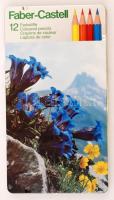 Faber-Castell színes ceruzás készlet, fém doboz, benne 12 db ceruzával