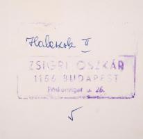 cca 1970 Zsigri Oszkár: Halászszerszámok, aláírt vintage fotó, 24x39 cm