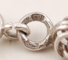 Ezüst fonott lánc, Ag., 17gr., jelzett, 41cm/ Silver rope chain, Ag., 17gr. marked, 41cm