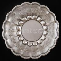 Ezüst (Ag.)"hólyagós" kerek tálka, 51gr., jelzett, 12cm/ Silver (Ag.) "Vesicular" round bowl 51gr., marked, 12cm