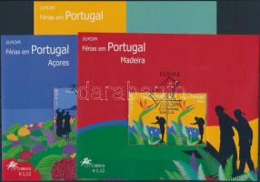 Portugal, Azores, Madeira Europa CEPT 3 blocks, Portugália, Azori szigetek, Madeira Europa CEPT 3 db blokk