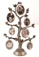 Fém, fa alakú családi fényképtartó, m: 26 cm