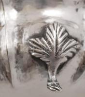 Ezüst (Ag.)4 lábú (kalapált) kínáló,  144r., jelzett, 16x13xcm /Silver (Ag.) Four-legged (hammered) ...