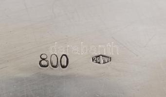 Ezüst (Ag.)4 lábú (kalapált) kínáló,  144r., jelzett, 16x13xcm /Silver (Ag.) Four-legged (hammered) ...