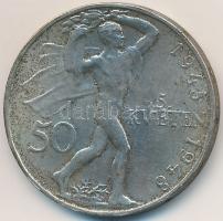 Csehszlovákia 1948. 50K Ag "Prágai felkelés" T:2 Czechoslovakia 1948. 50 Korun Ag "Prague uprising" C:XF