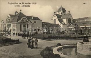1910 Brussels, Bruxelles; Exposition de Bruxelles, Section Allemande