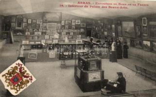 Arras, Exposition du Nord de la France, Intérieur du palais des Beaux Arts / expo, palace interior (cut)