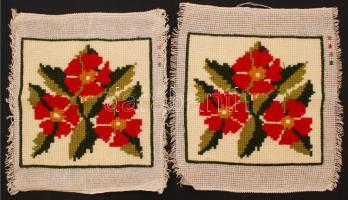 2 db gobelin kézimunka, képkeretbe vagy díszpárnára helyezhető