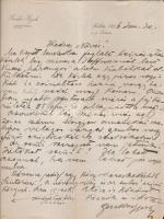 1916 Gondos Gyula galántai gyógyszerész fejléces levélpapírján megírt levele