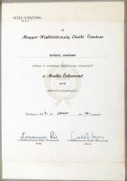 1975 Losonczi Pál, az Elnöki Tanács Elnökének autopen aláírása kitüntetés adományozó okiraton