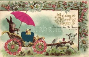 Easter, humour, Emb. litho