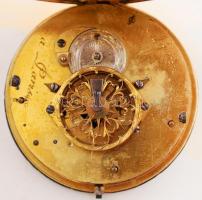 XVIII. sz vége: Ageron A Paris 649 sorszámú arany zsebóra naptár funkcióval. Kulcsos szerkezettel.  ...