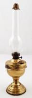 Réz petróleumlámpa üveggel,38cm