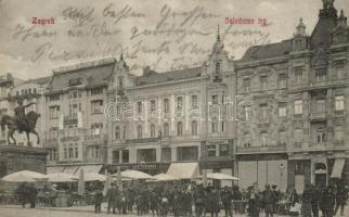 Zagreb, Jelacic square, shops, bank (fa)