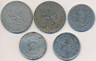 Olaszország 1867BN 1L Ag "II. Viktor Emánuel" + Kína / Kiangnan 1901. 20c Ag + Nagy-Britan...