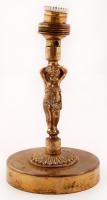 Puttós réz gyertyatartó, ólom nehezékkel, m:15 cm